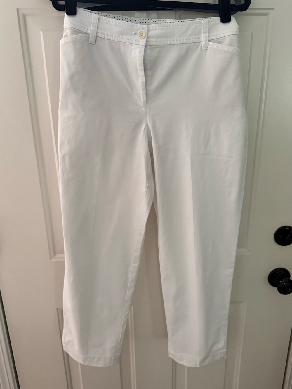 Talbots White Ankle Perfect Crop Pants